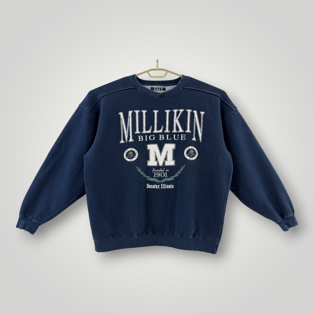 Galt Crew Millikin University Big Blue Sweatshirt Navy Blue XL Collegiate Top